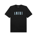 Amiri T-shirt Noir Logo Bleu