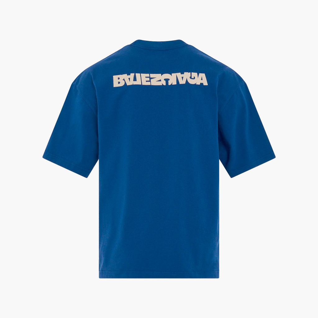 Balenciaga T-Shirt Logo Bleu