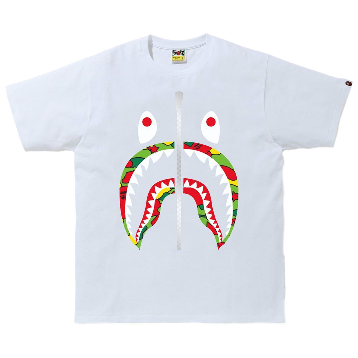 Bape STA Camo Shark Tee White/Multi 2021