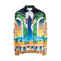 Casablanca chemise en soie à imprimé graphique