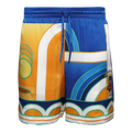 Casablanca Silk Shorts With Drawstrings 'Paysage'