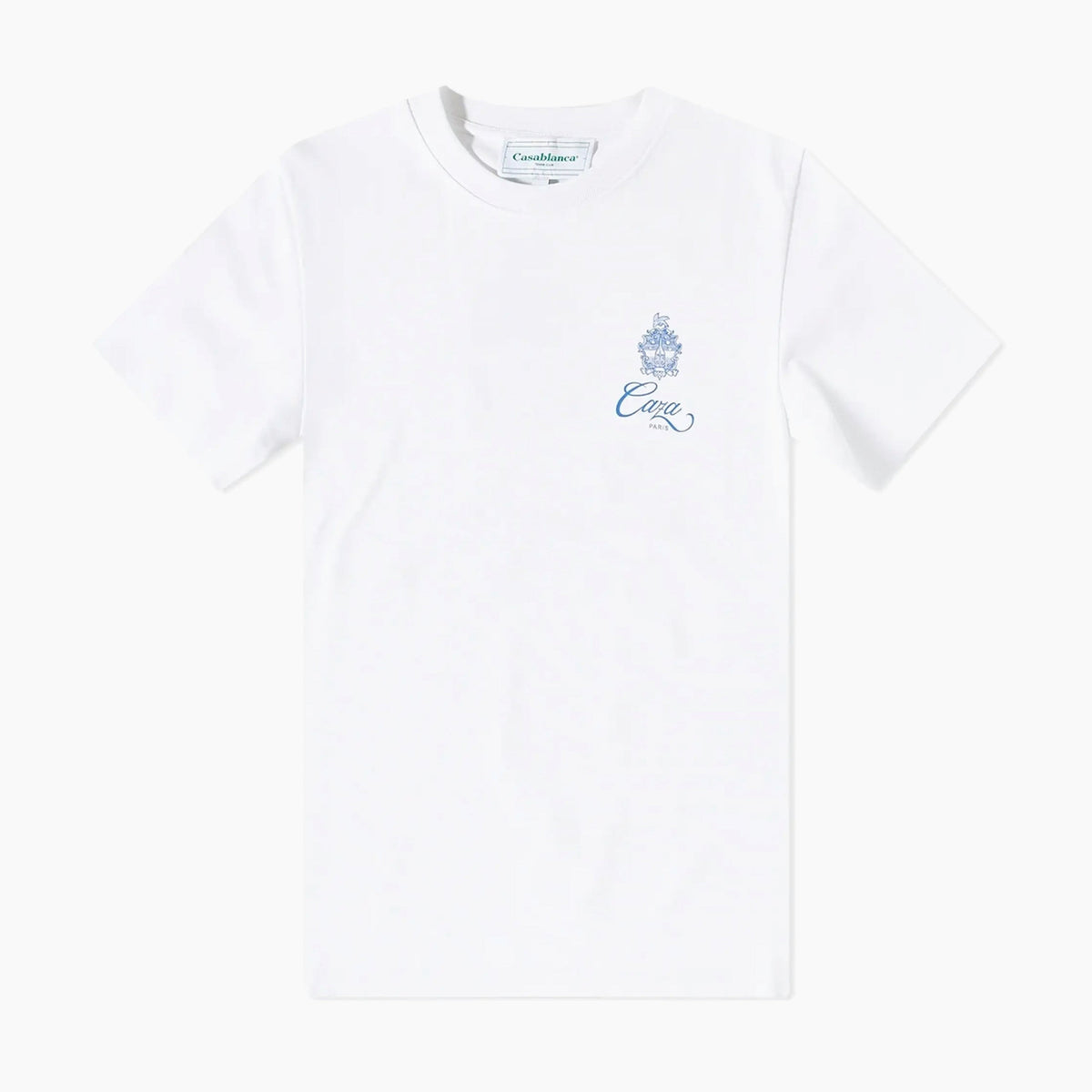 Casablanca T-Shirt Caza Emblem Blanc