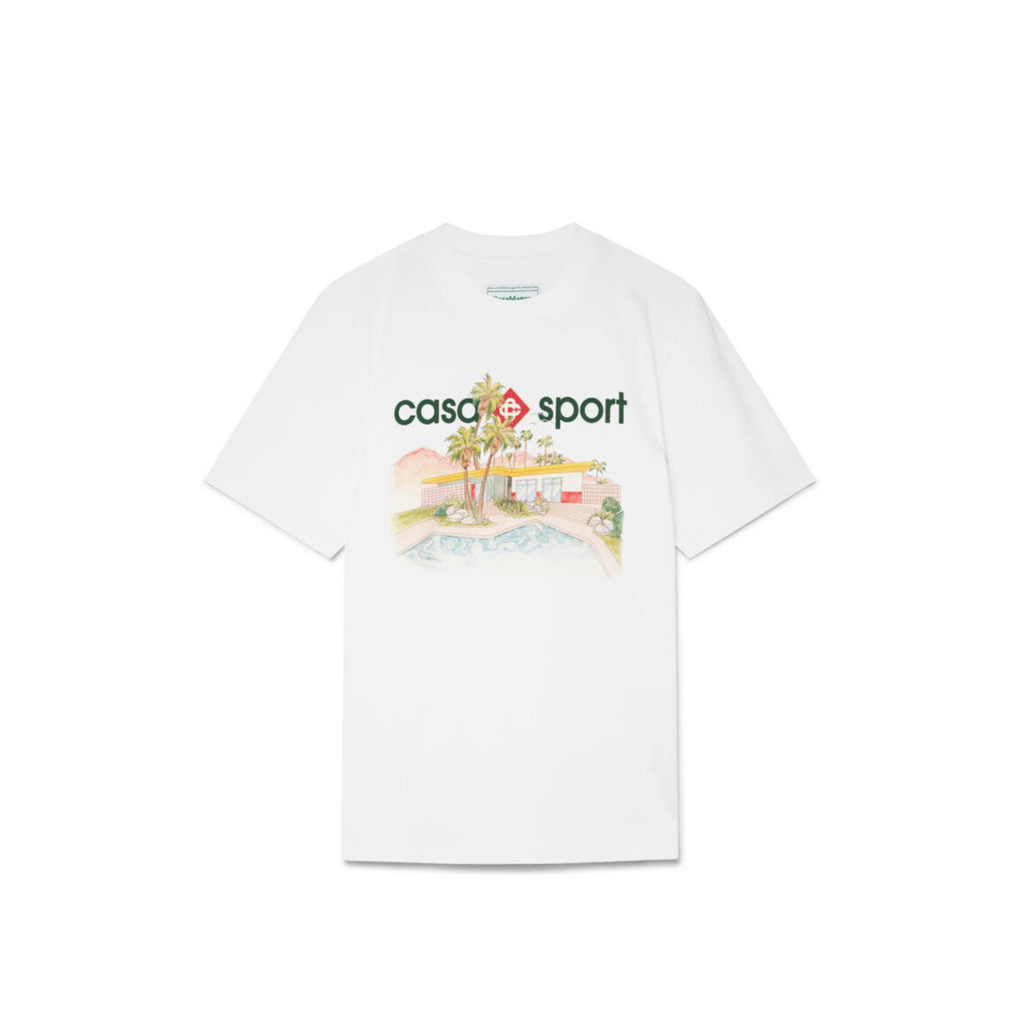 Casablanca T-Shirt Poolside Blanc
