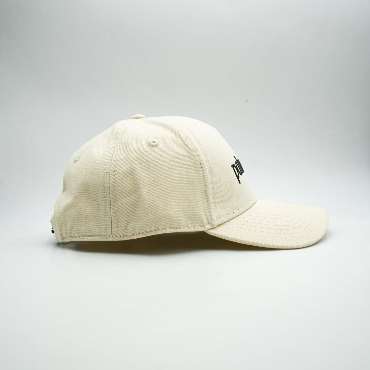 Casquette Palm Angels Blanc Logo Brodé Noir