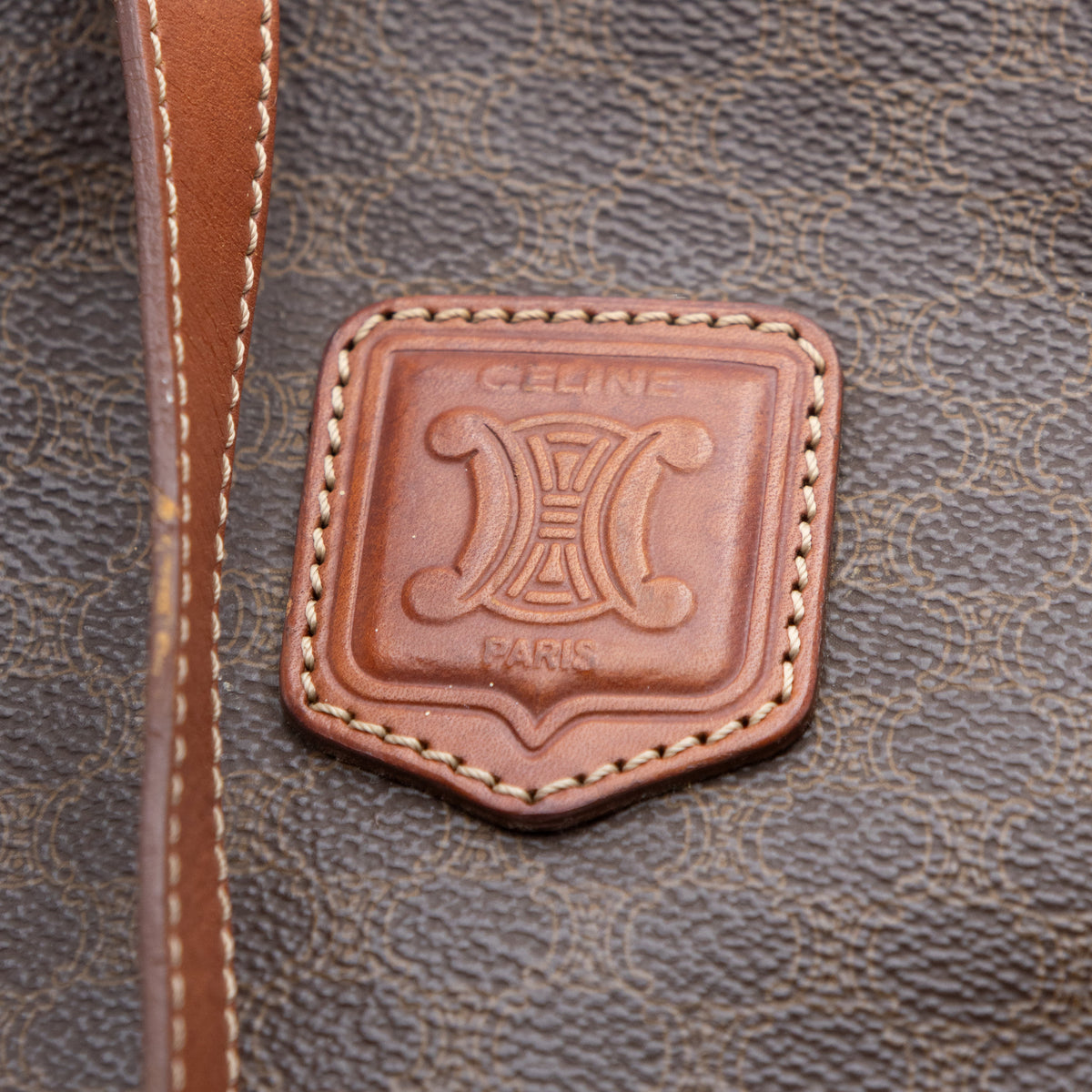 Celine Sac Cabas Macadam Marron