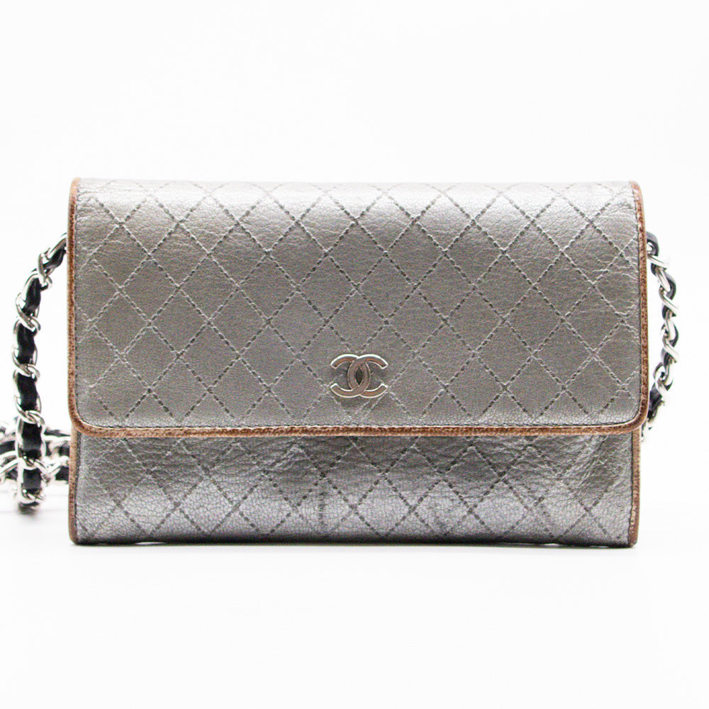 Chanel Mini Sac Portefeuille Hook Gris
