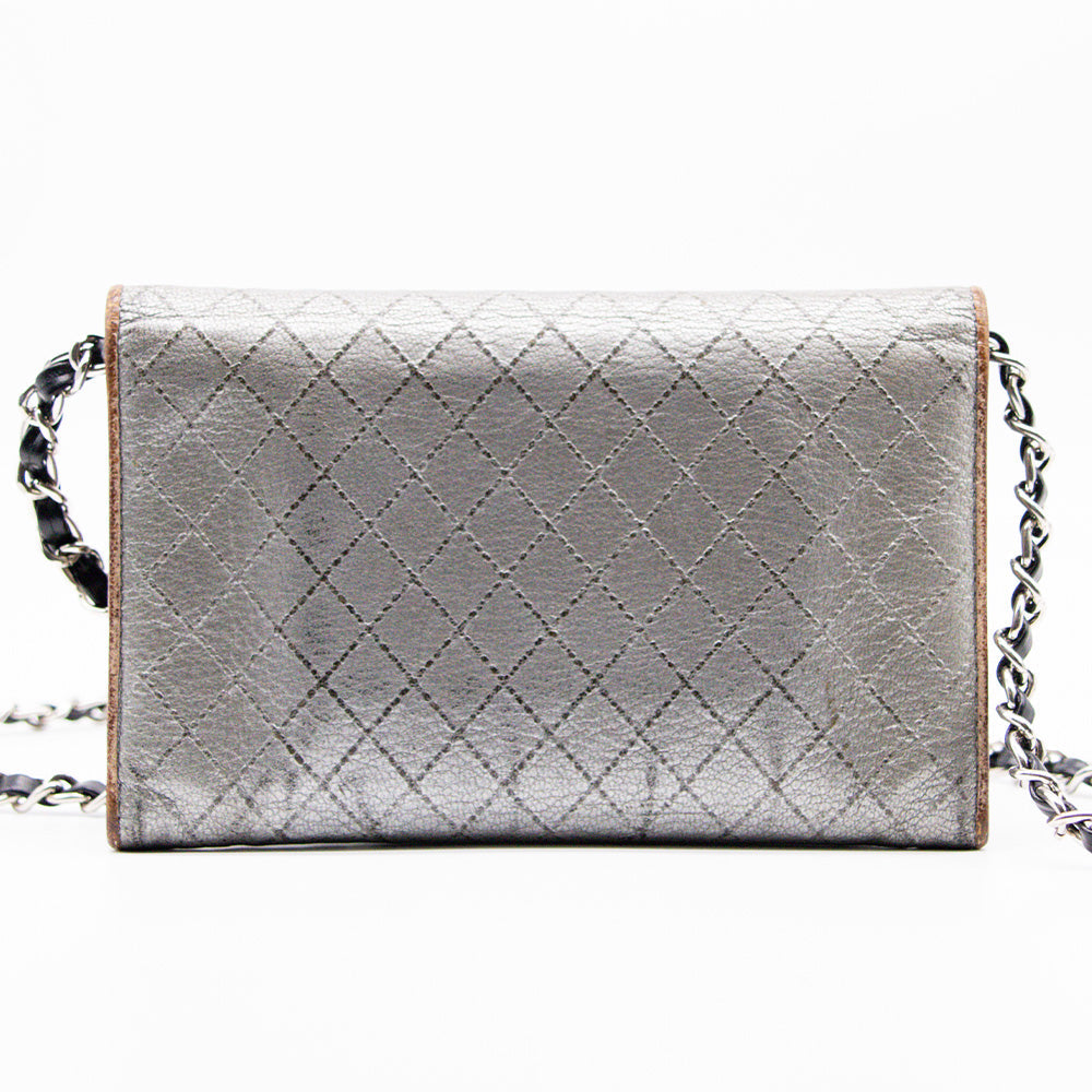 Chanel Mini Sac Portefeuille Hook Gris