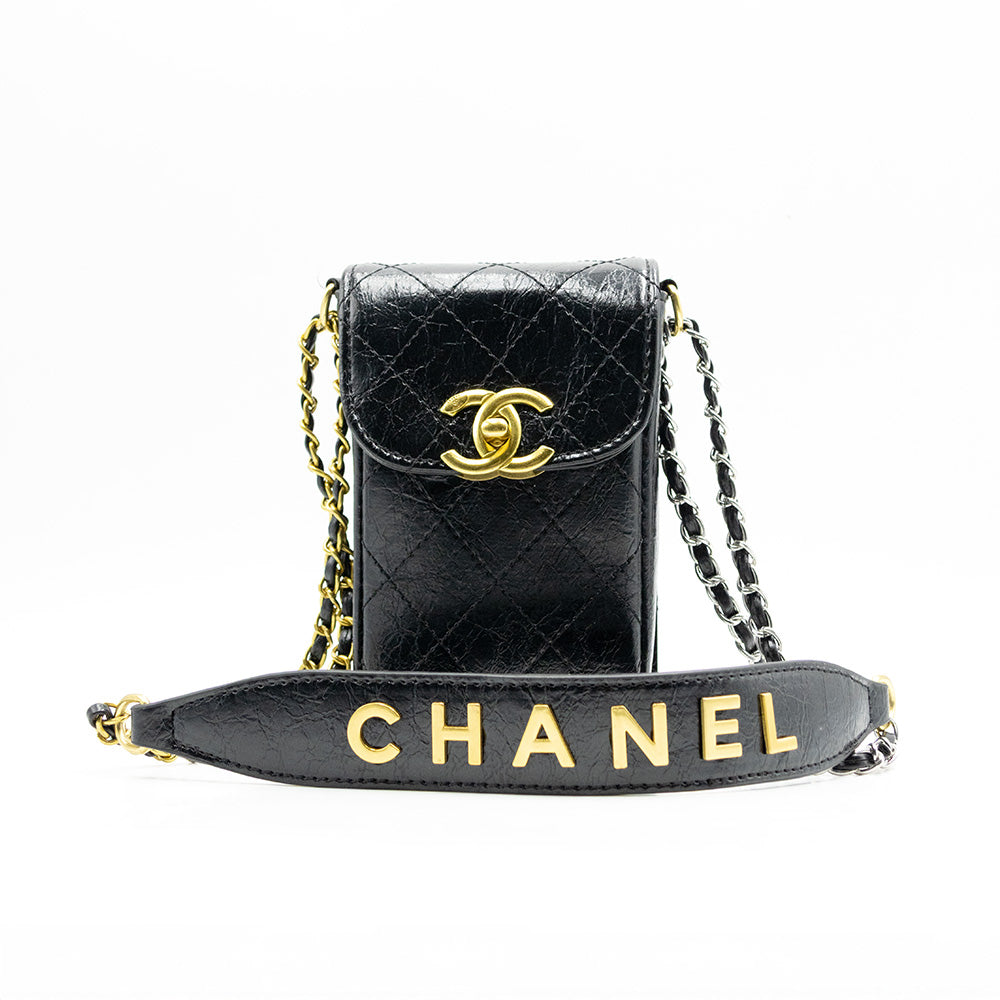 Chanel Sac bandoulière cuir Noir