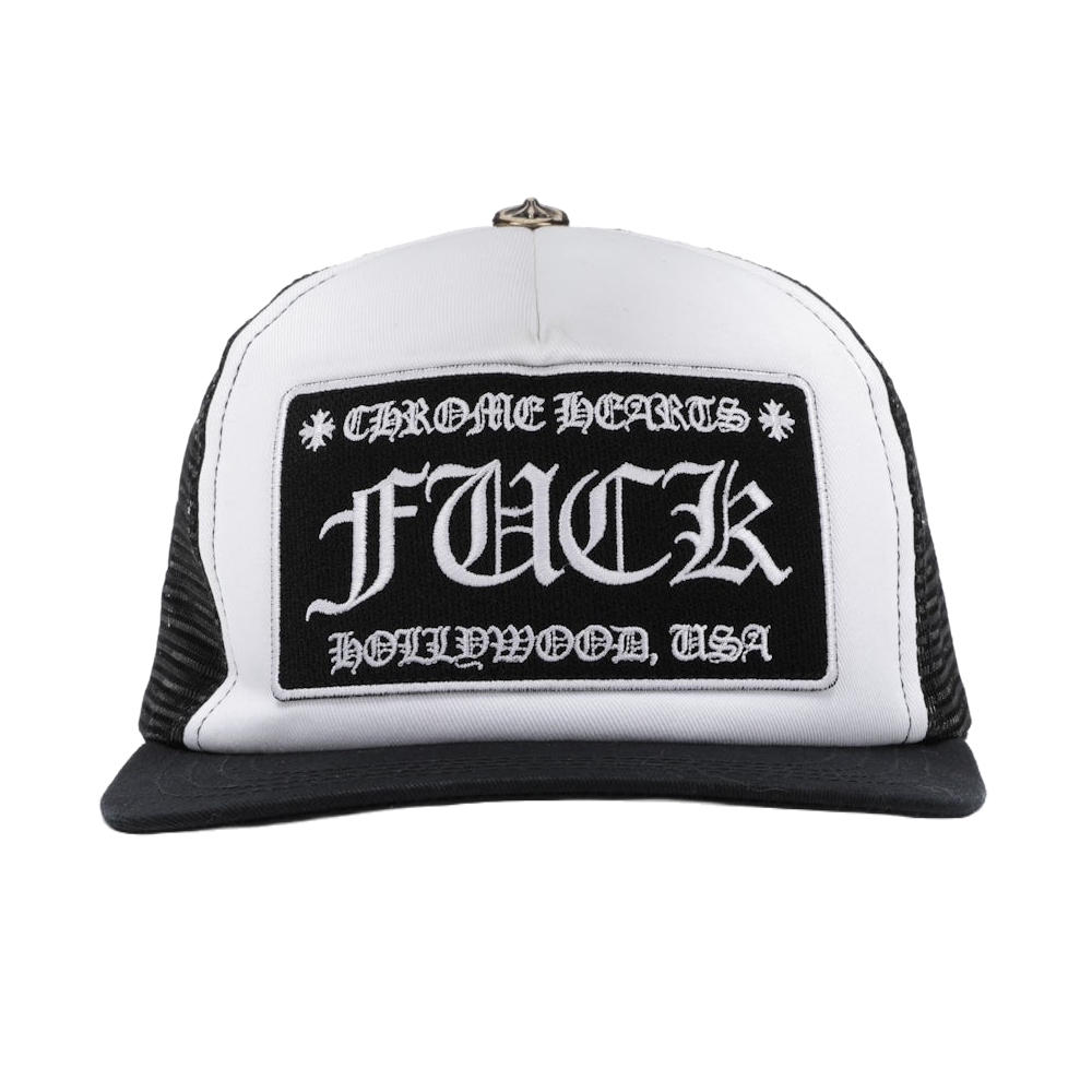 Chrome Hearts Casquette Trucker Fuck Hollywood Noir