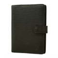Couverture d'agenda Louis Vuitton Épi Agenda PM noir