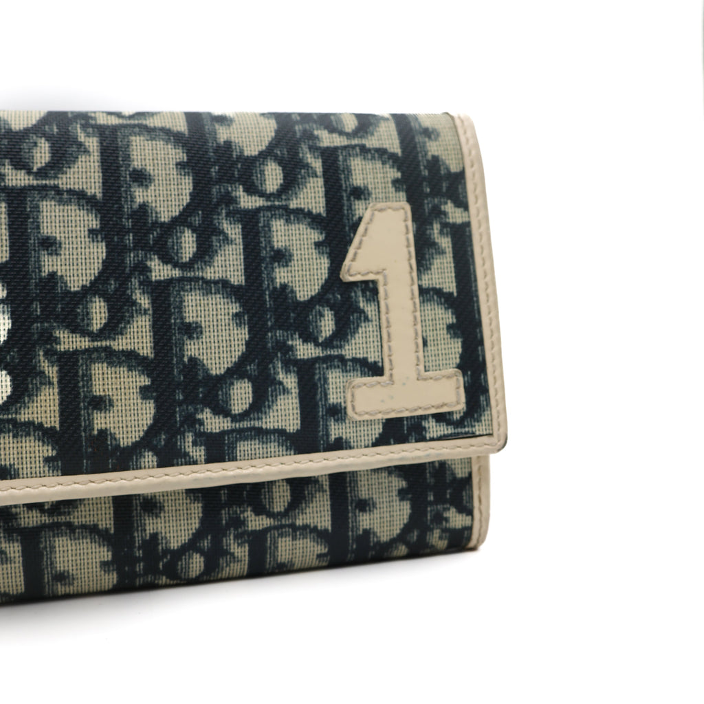Dior Portefeuille Trotter Monogram Bleu