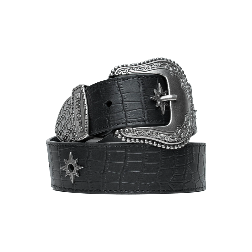Finesse Ceinture Crocodile Noir