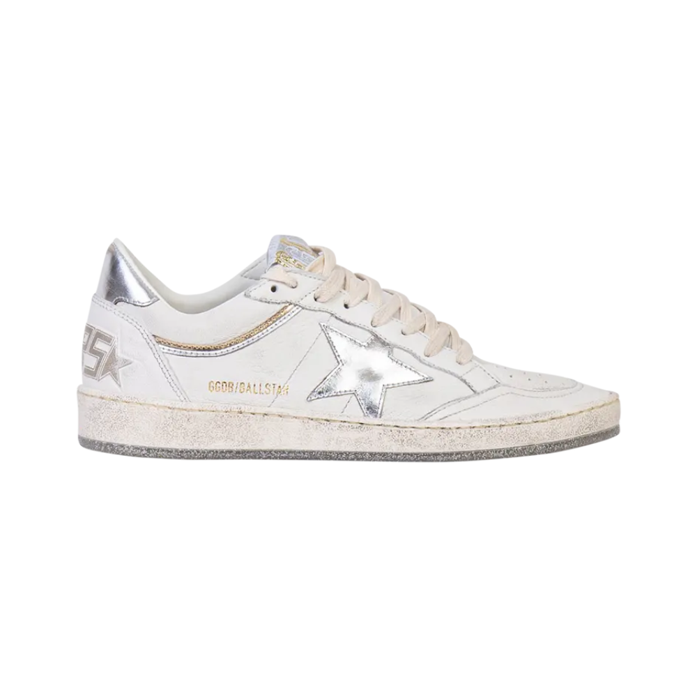 Golden Goose Ball Star Optic White Silver