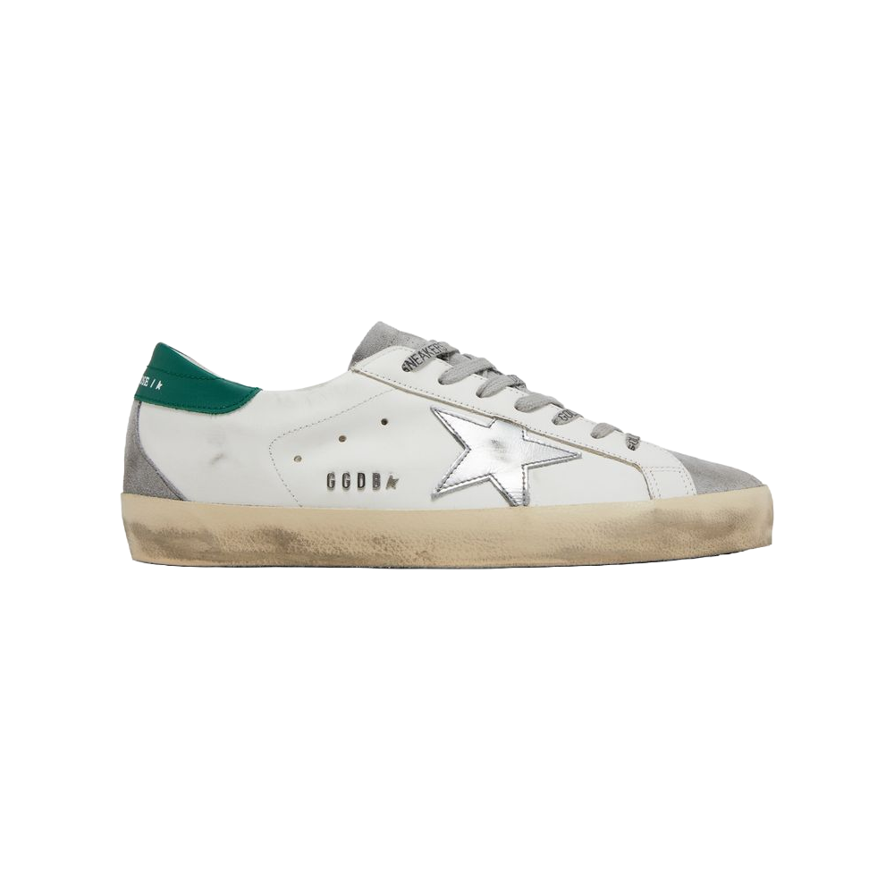Golden Goose Super-Star White Grey Green