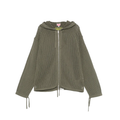 Kenzo Hoodie Fullzip En Maille Vert