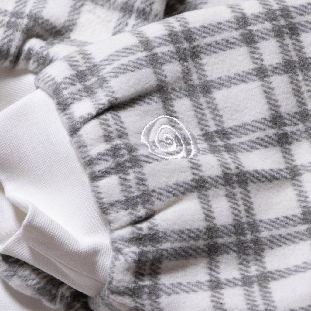 LOCKD Veste Puffer Tartan Blanc