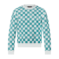Louis Vuitton Damier Printed Crewneck Ocean