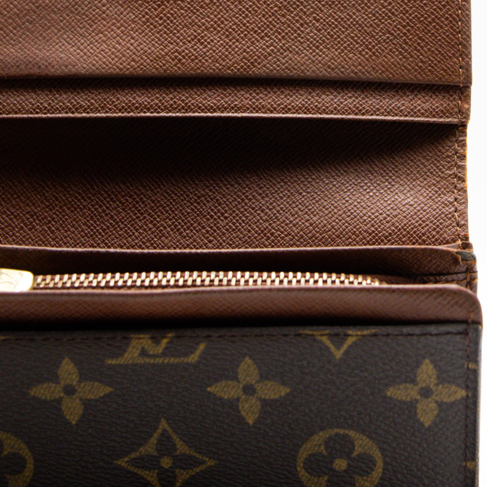 Louis Vuitton Porte Monnaie Tresor Monogram Marron