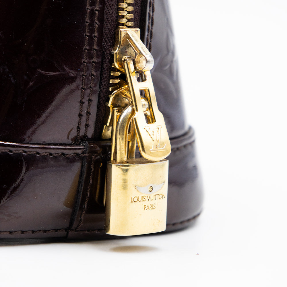 Louis Vuitton Sac a main Alma BB Vernis Aubergine