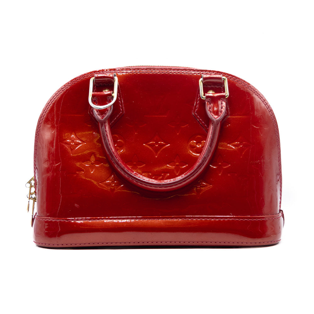 Louis Vuitton Sac à main Alma BB Vernis Rouge