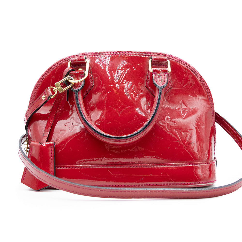 Louis Vuitton Sac à main Alma BB Vernis Rouge