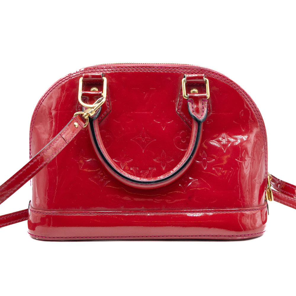 Louis Vuitton Sac à main Alma BB Vernis Rouge