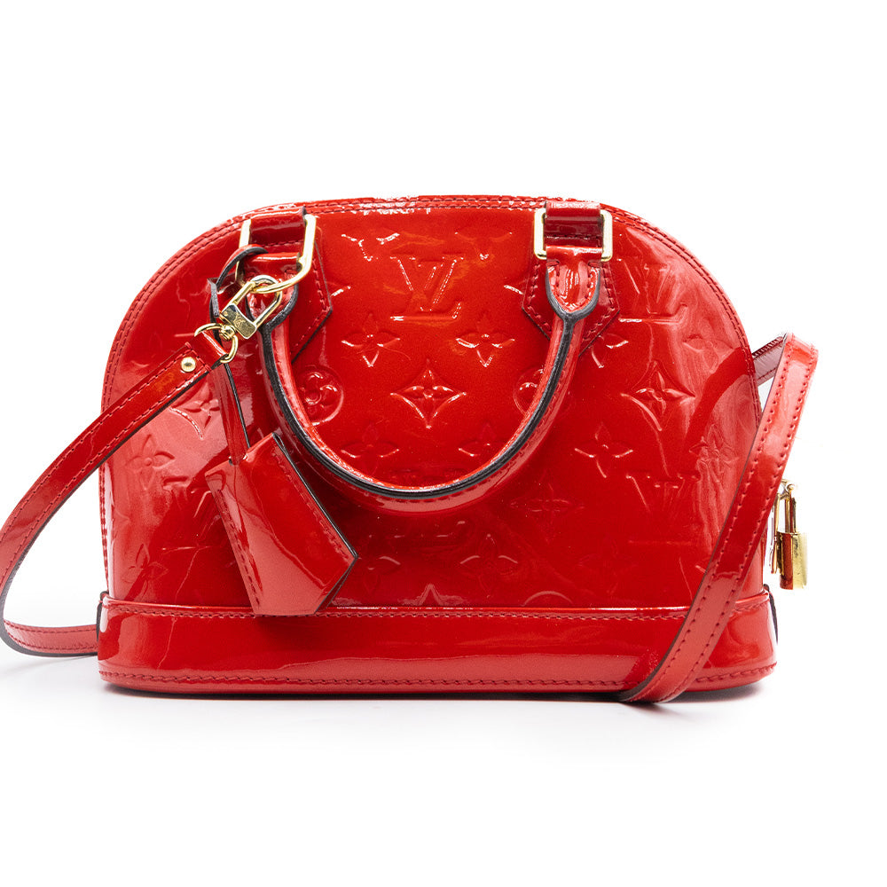 Louis Vuitton Sac à main Alma BB Vernis Rouge