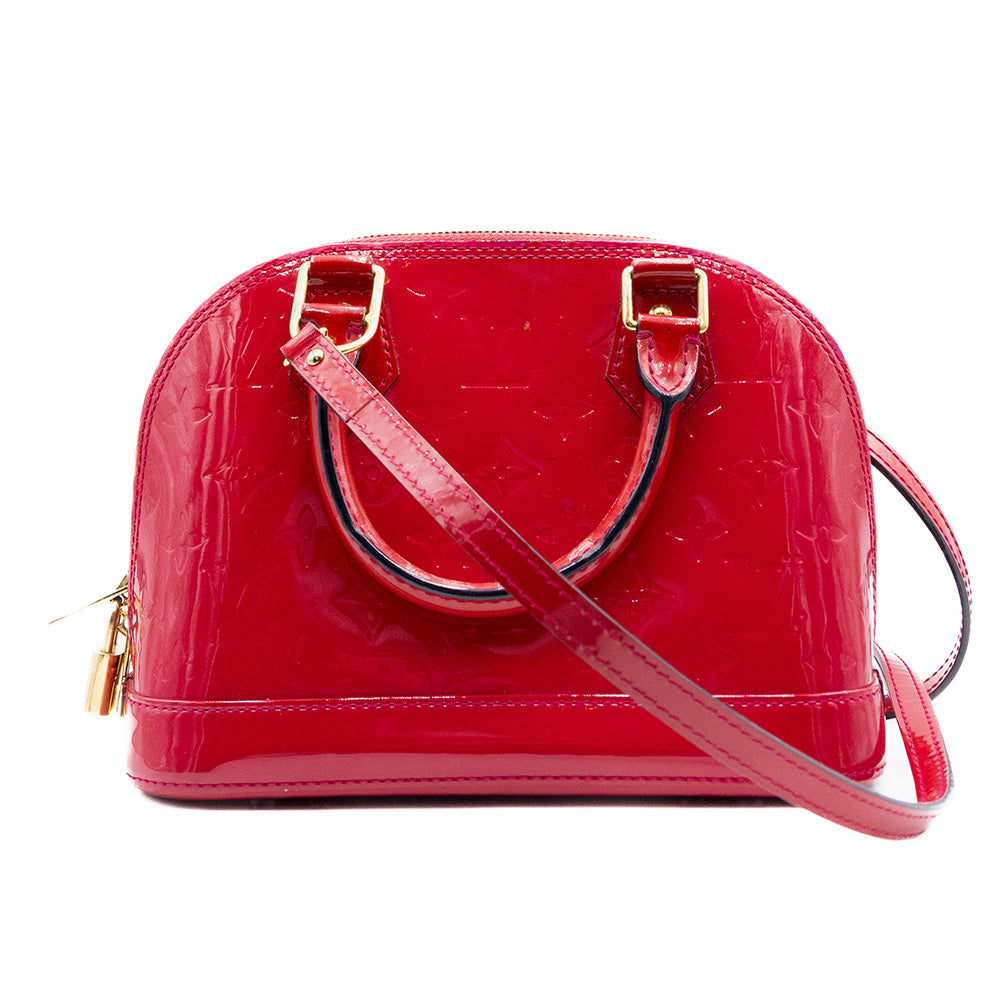 Louis Vuitton Sac à main Alma BB Vernis Rouge