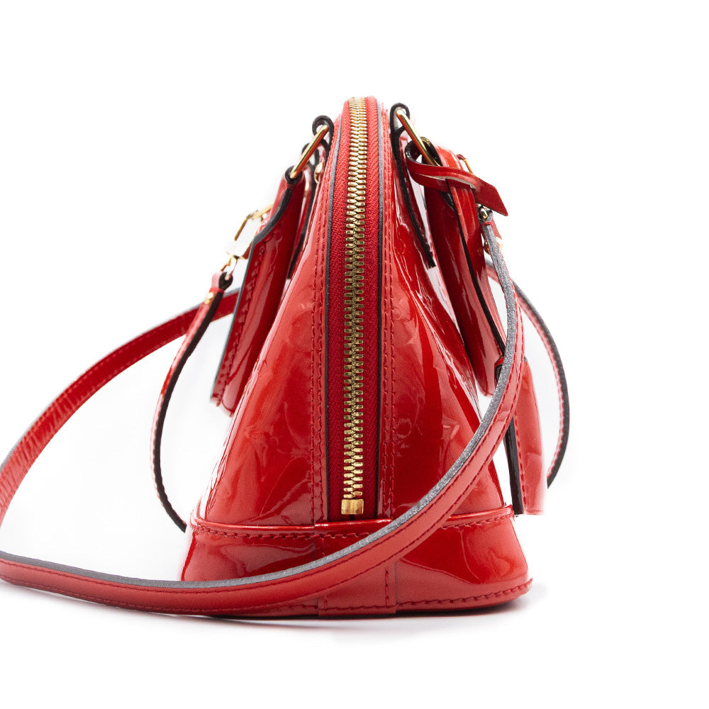 Louis Vuitton Sac à main Alma BB Vernis Rouge