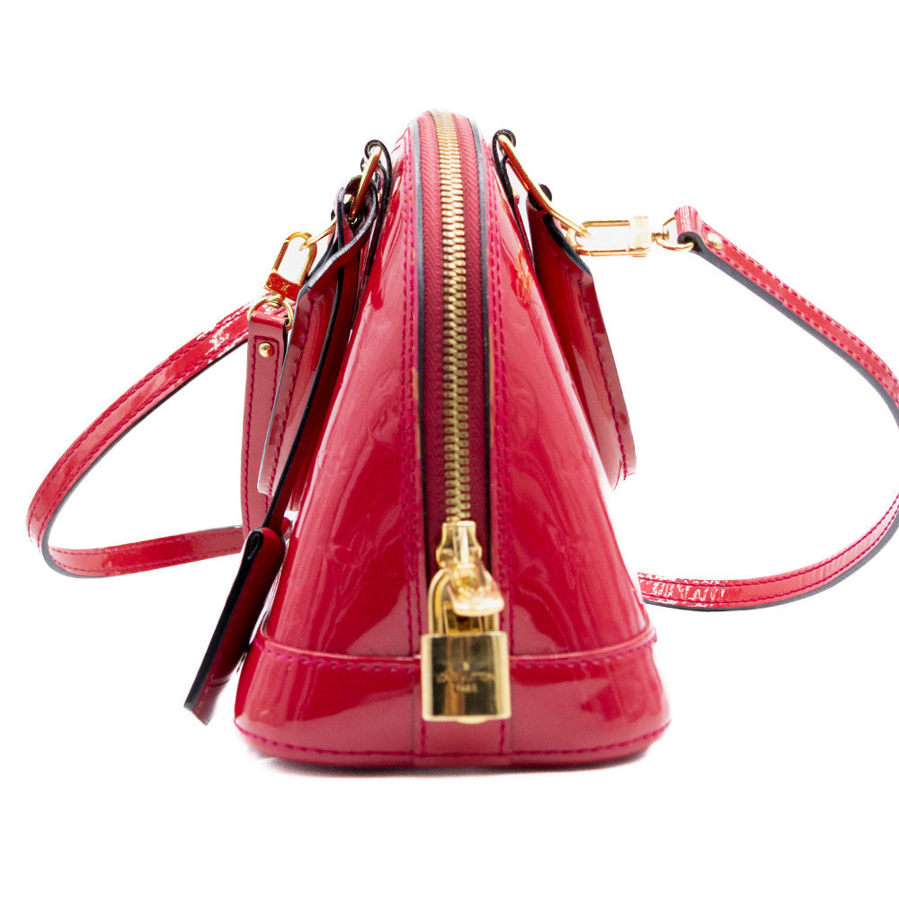 Louis Vuitton Sac à main Alma BB Vernis Rouge