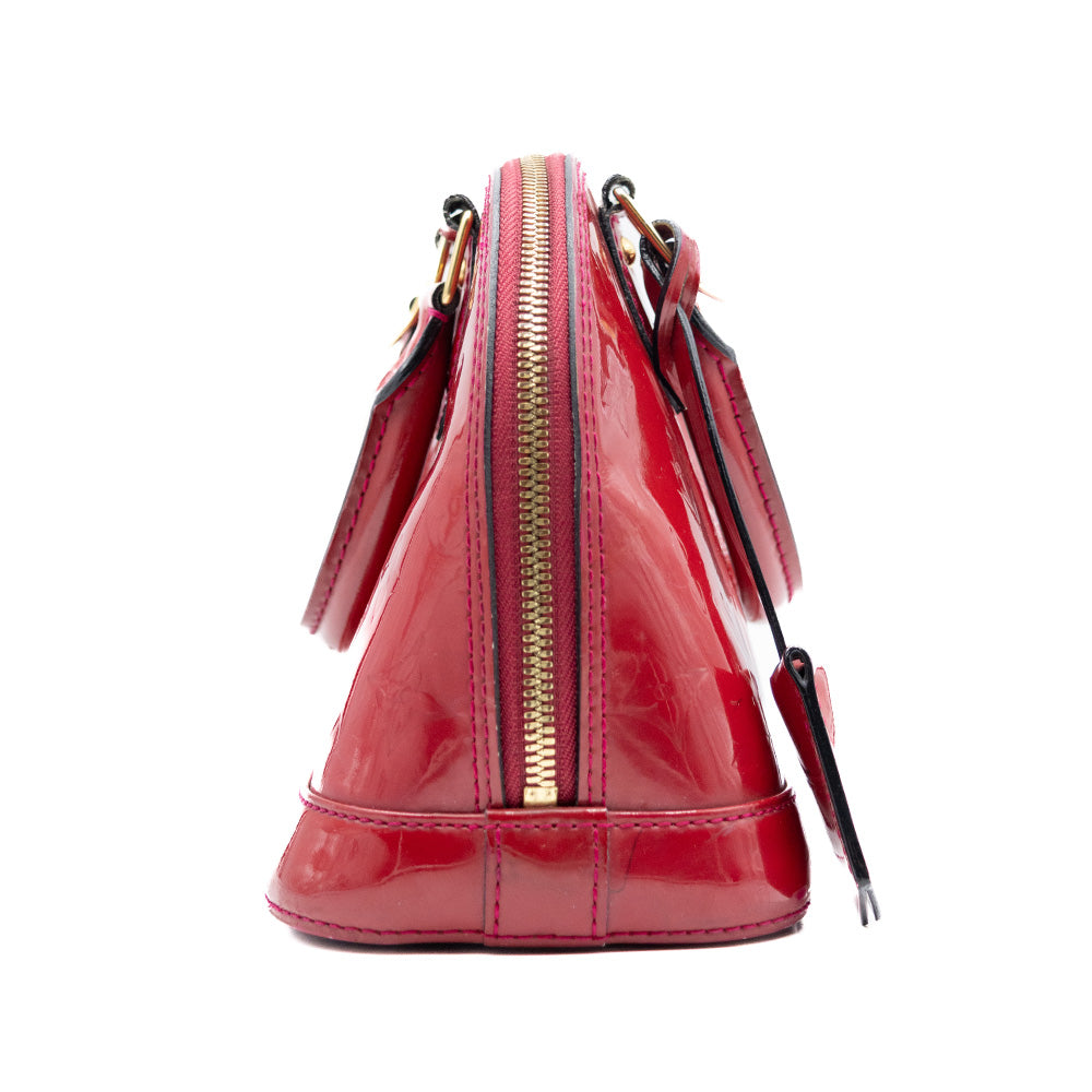 Louis Vuitton Sac à main Alma BB Vernis Rouge