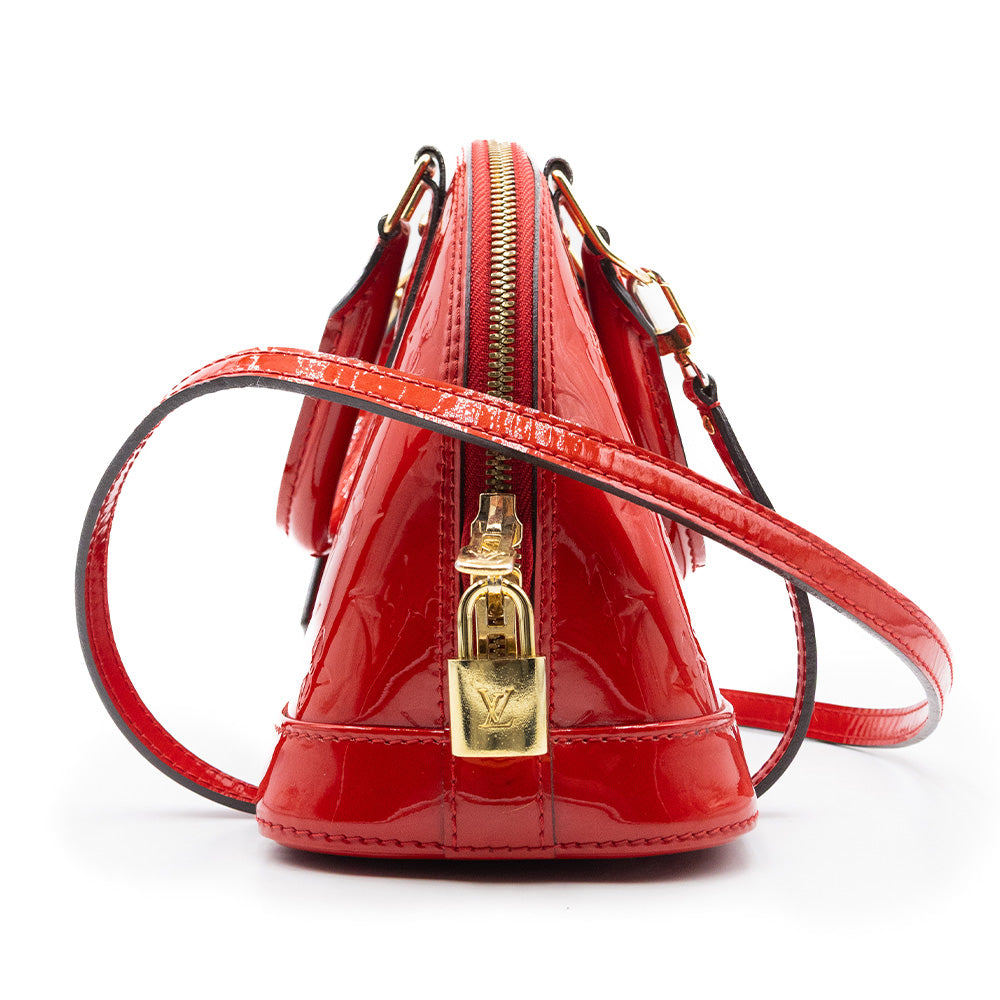 Louis Vuitton Sac à main Alma BB Vernis Rouge