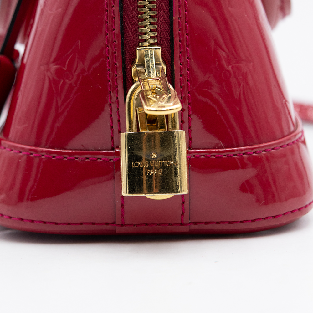 Louis Vuitton Sac à main Alma BB Vernis Rouge