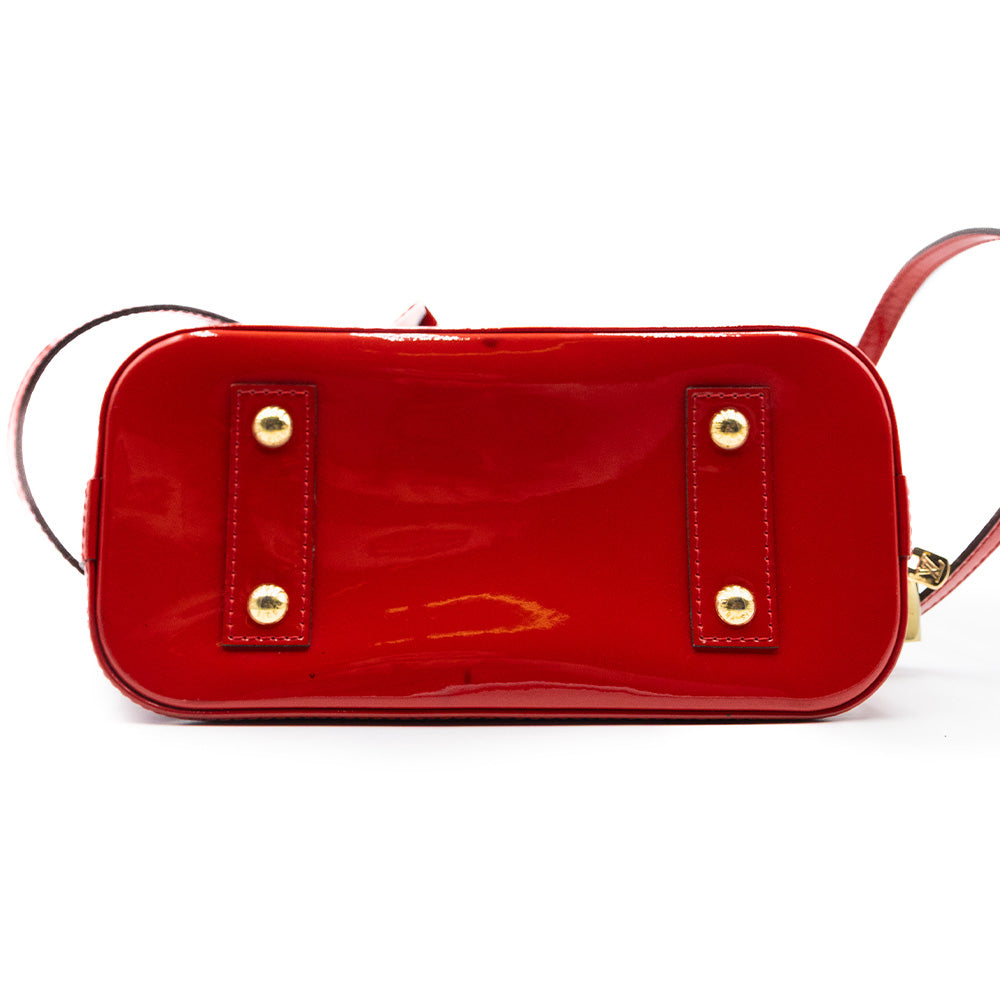 Louis Vuitton Sac à main Alma BB Vernis Rouge