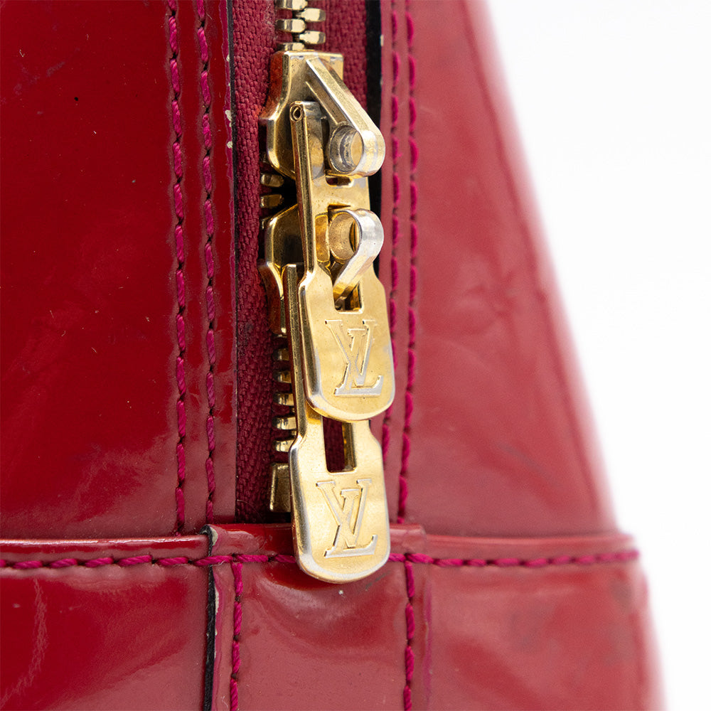 Louis Vuitton Sac à main Alma BB Vernis Rouge