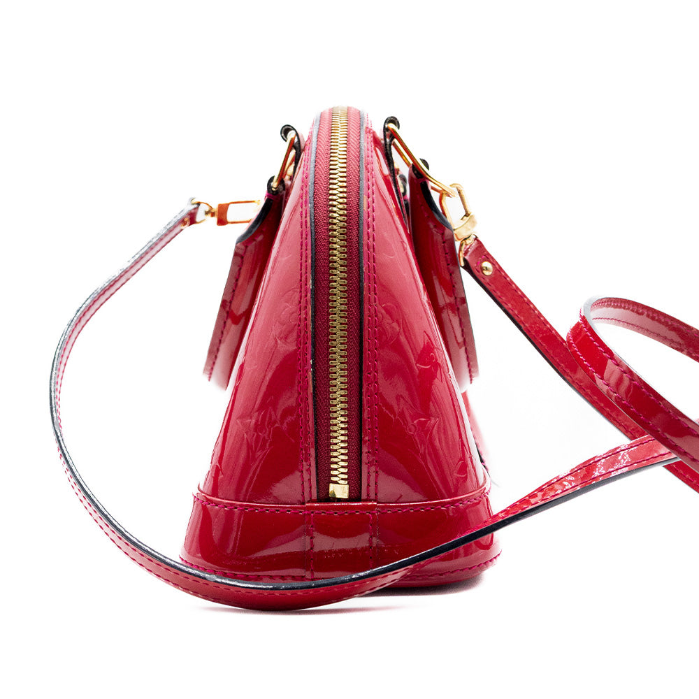 Louis Vuitton Sac à main Alma BB Vernis Rouge