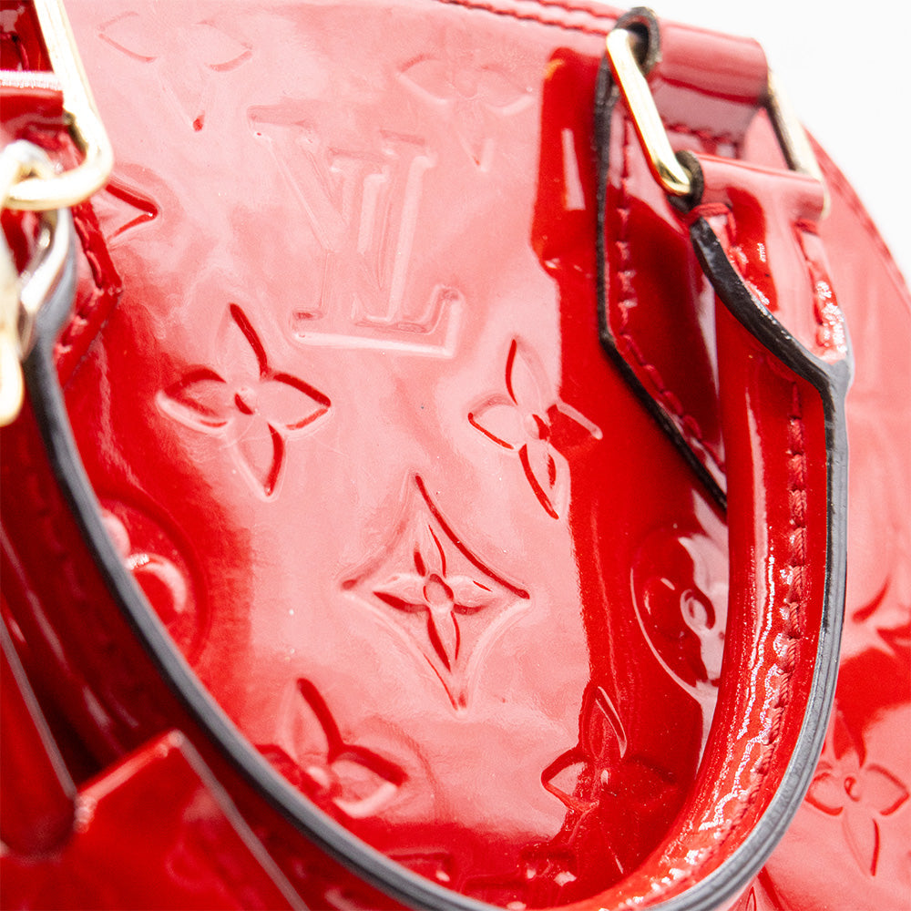Louis Vuitton Sac à main Alma BB Vernis Rouge