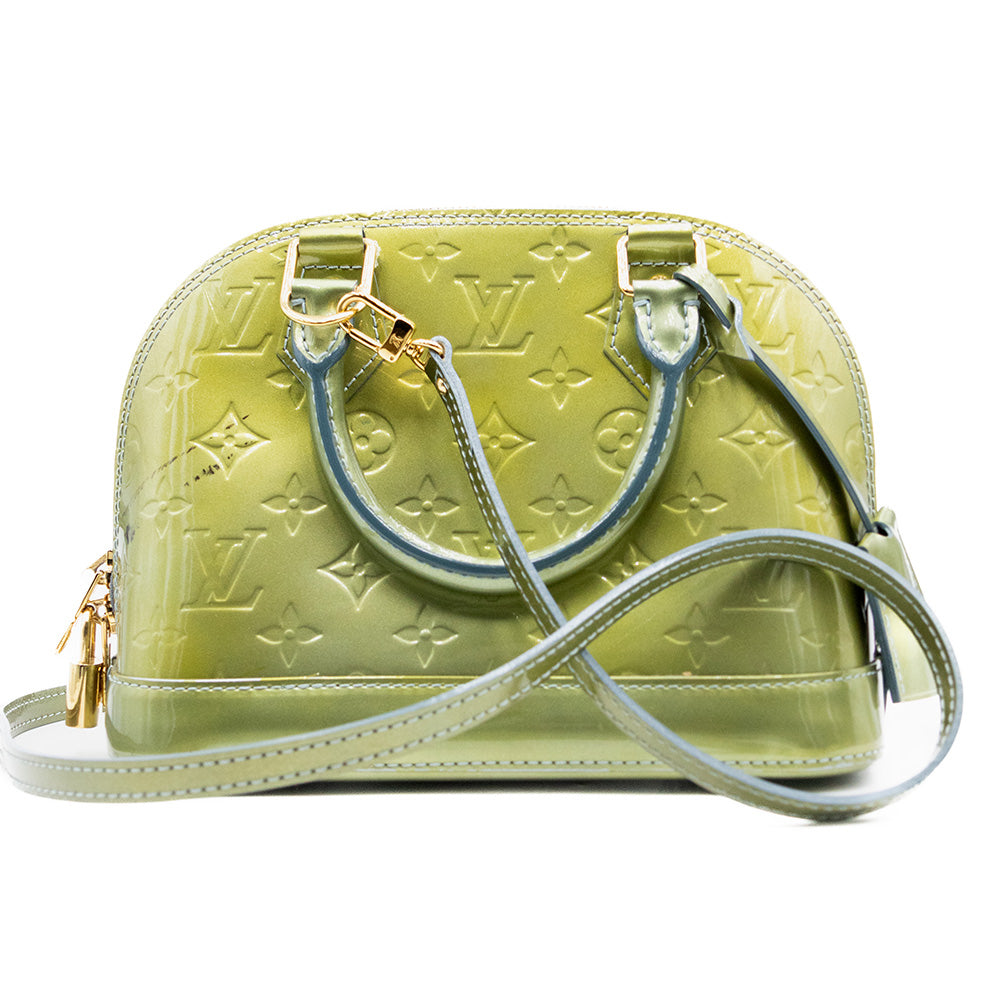 Louis Vuitton Sac à main Alma BB Vernis Vert Olive