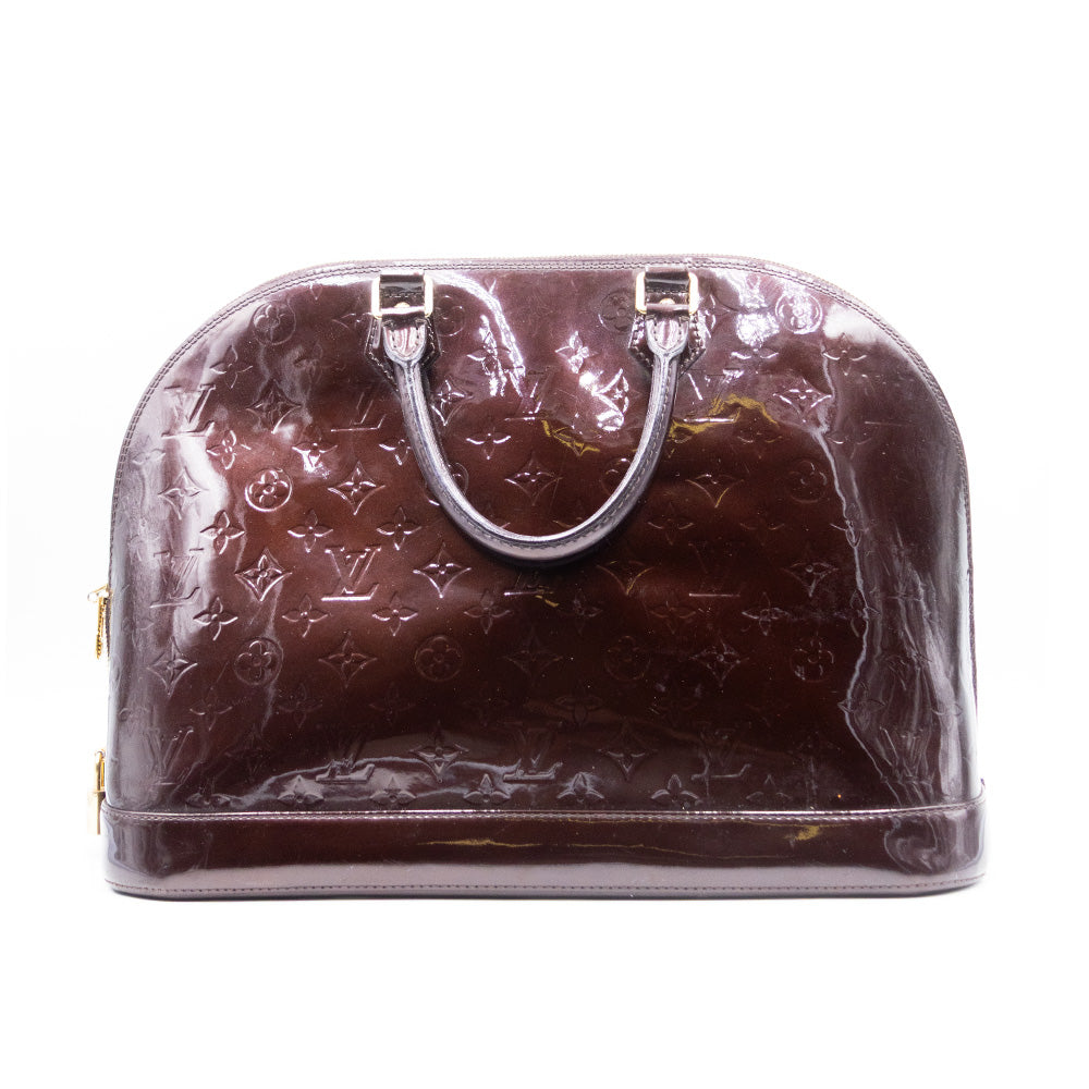 Louis Vuitton Sac à main Alma MM Vernis Aubergine