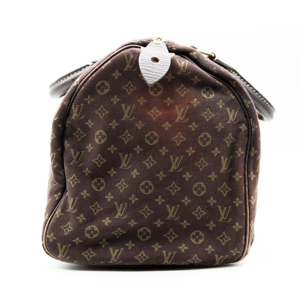 Louis Vuitton Sac à main Speedy 30 Monogram Mini Lin Marron