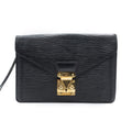 Louis Vuitton Sac Sellier Pochette avec Dragonne Cuir Epi Noir