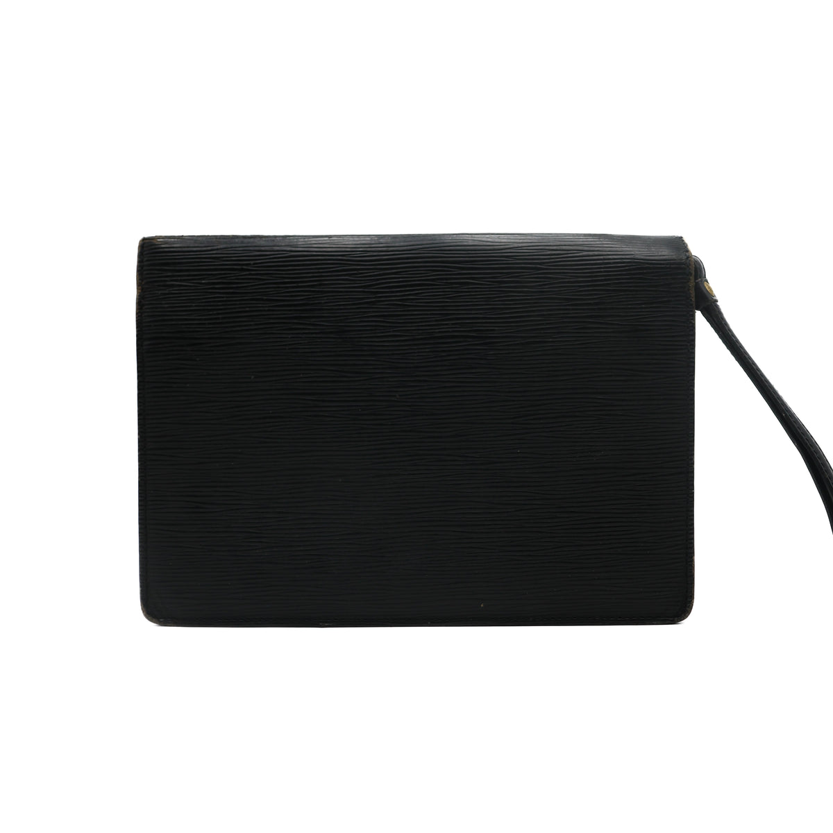 Louis Vuitton Sac Sellier Pochette avec Dragonne Cuir Epi Noir