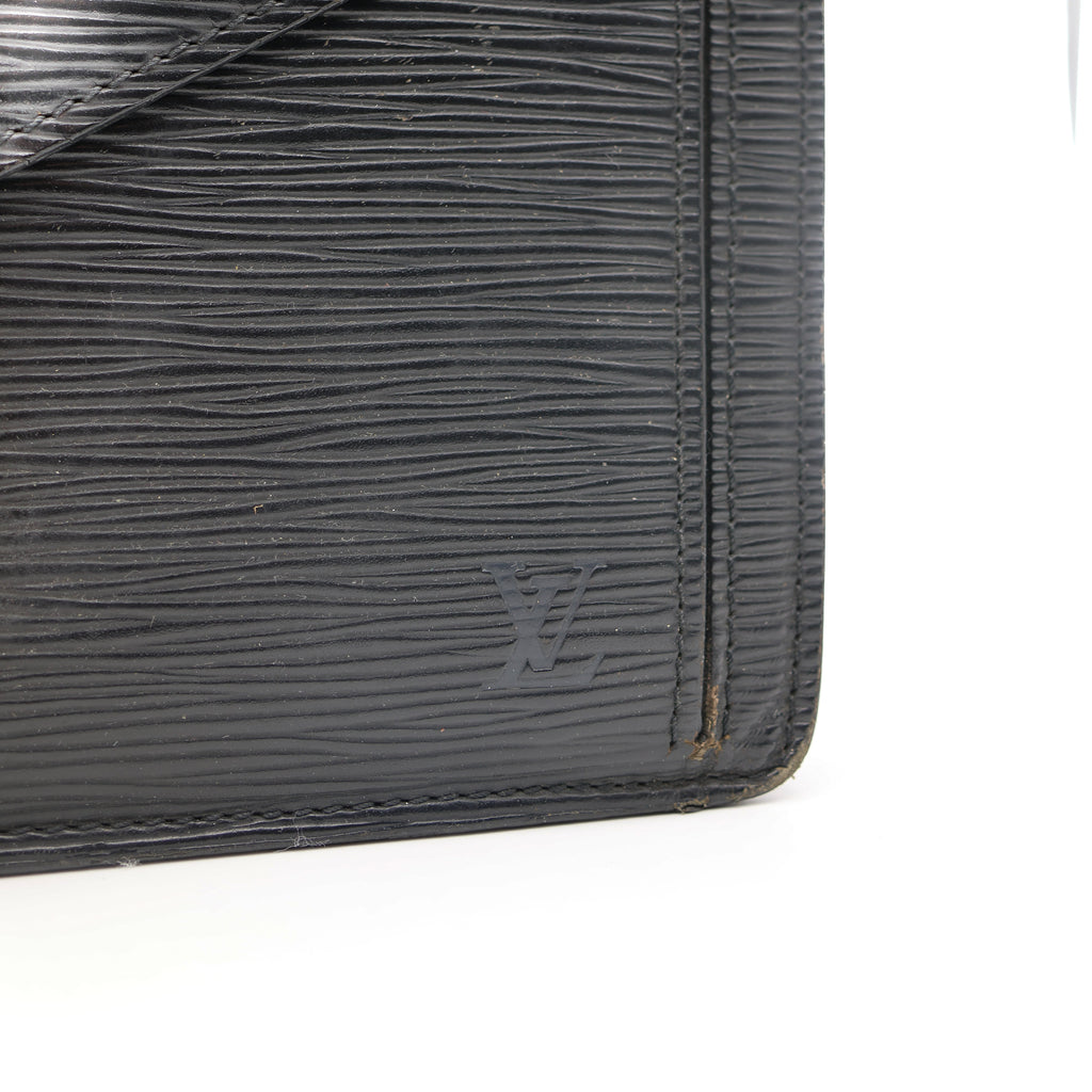 Louis Vuitton Sac Sellier Pochette avec Dragonne Cuir Epi Noir