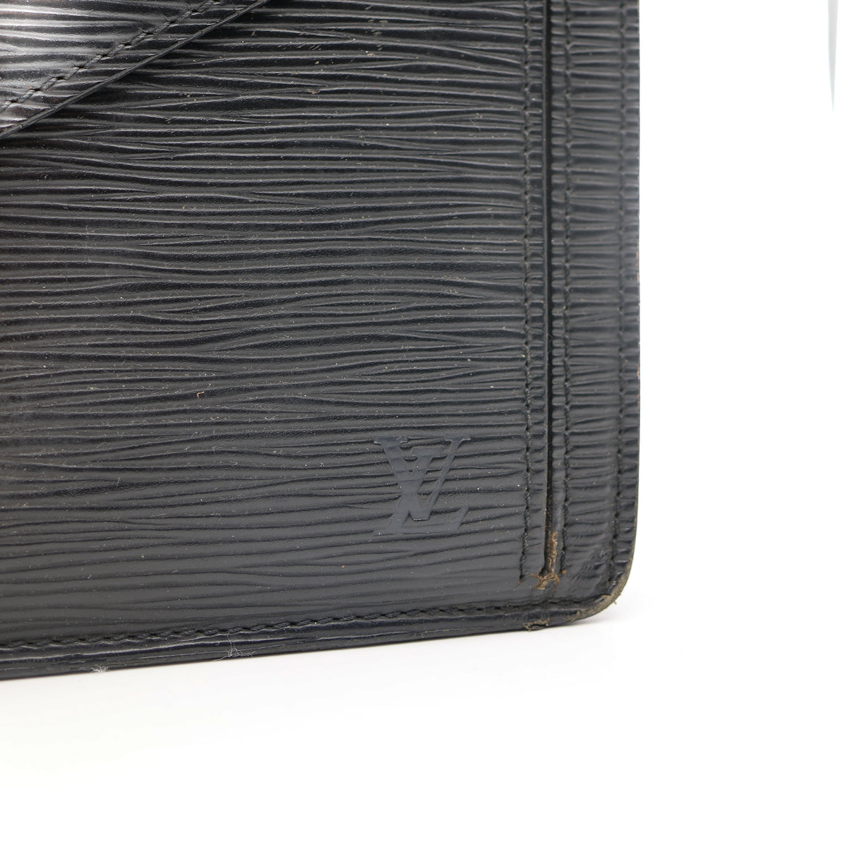 Louis Vuitton Sac Sellier Pochette avec Dragonne Cuir Epi Noir