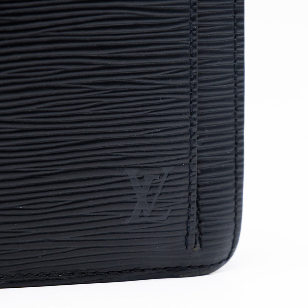 Louis Vuitton Sac Sellier Pochette avec Dragonne Cuir Epi Noir