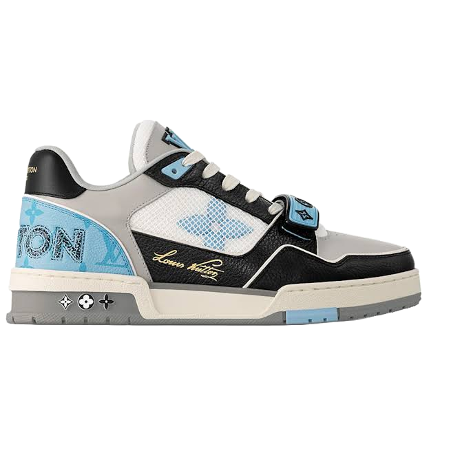 Louis Vuitton Trainer Black Blue Monogram Flower