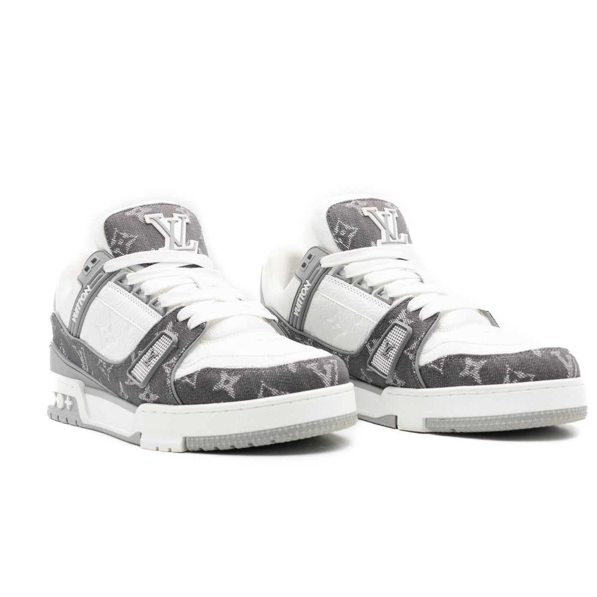 Louis Vuitton Trainer Denim Grey White