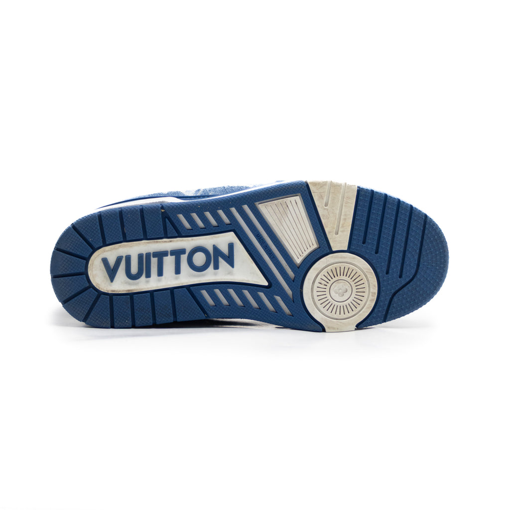 Louis Vuitton Trainer Monogram Denim White Blue