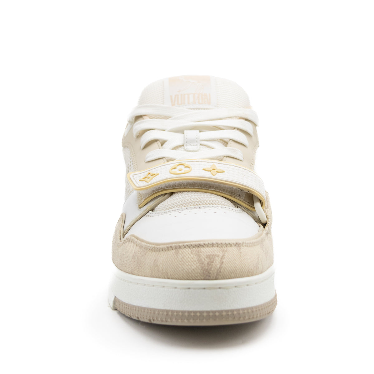 Louis Vuitton Trainer Velcro Beige White
