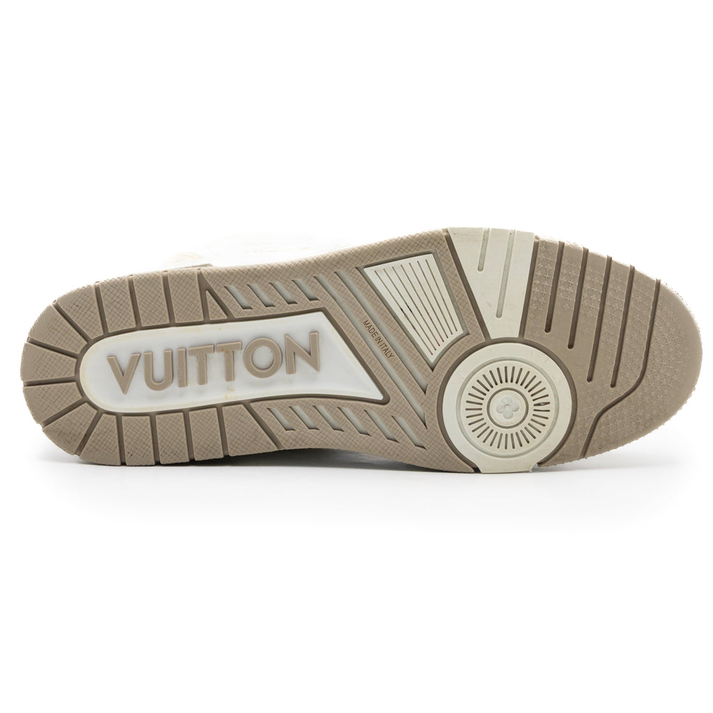 Louis Vuitton Trainer Velcro Beige White